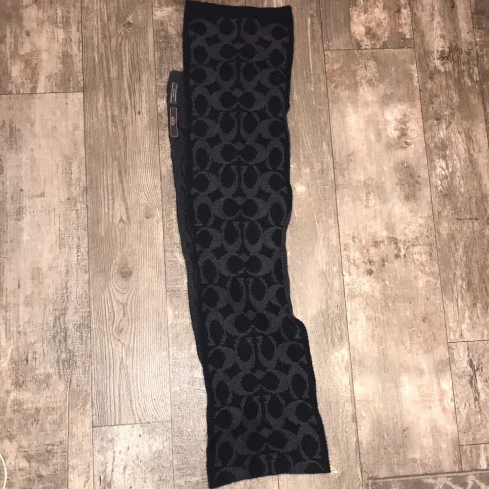 Wool and cashmere scarf grey reversible dry clean only